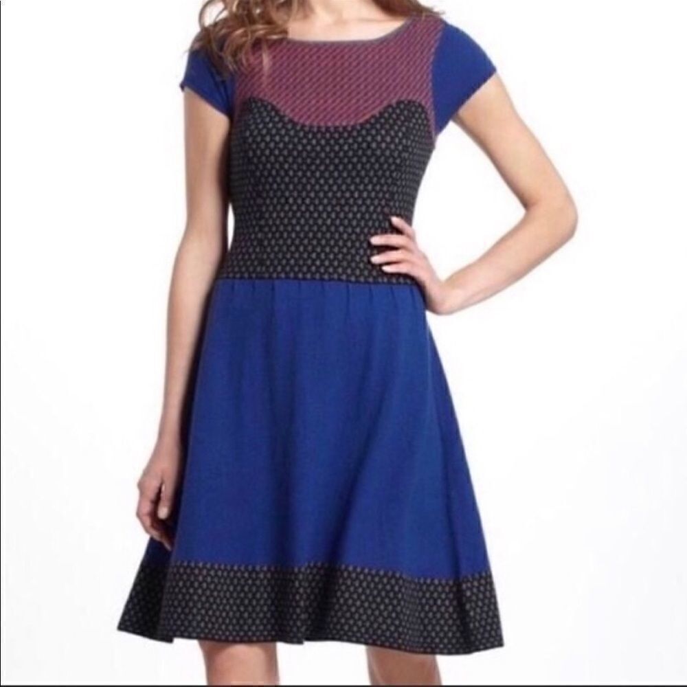 Anthropologie Color Block Sweater Dress Size S